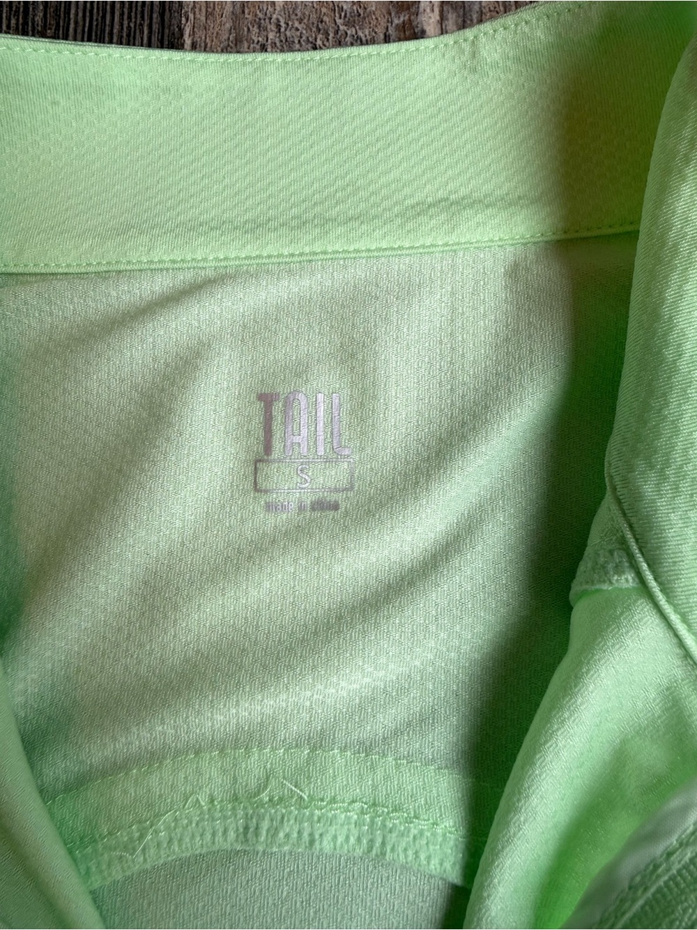 Womens Tail Golf Long Sleeve Shirt Light Green 1/4 Zipper Small S - Picture 3 of 6